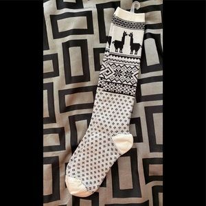 Llama winter boot socks. One size.